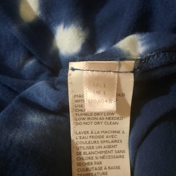 We The Free Womens Oversized Navy Tye-Dye Long Sleeve T-Shirt Size Large - Picture 7 of 8